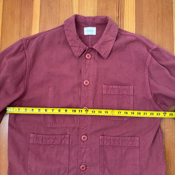 Doen Utility Jacket in Deep Red - Picture 9 of 13